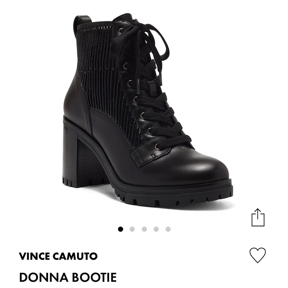 Vince Camuto Donna black size 7 combat boots